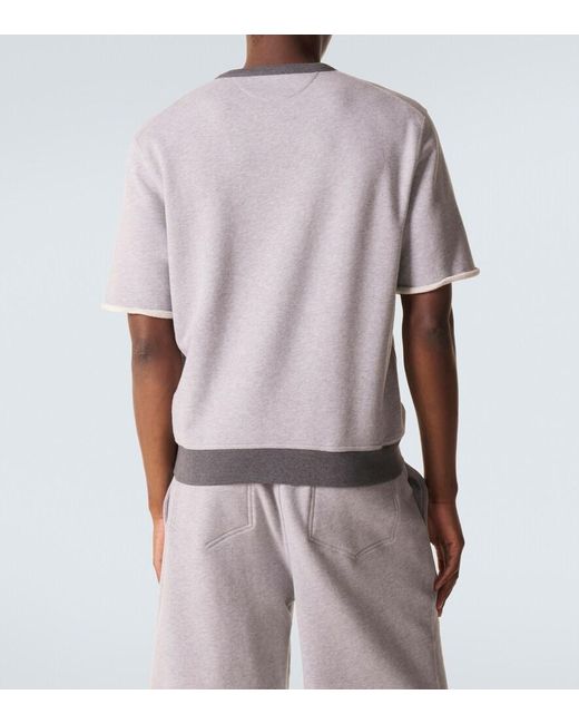 Brunello Cucinelli Gray Cotton Jersey T-Shirt for men