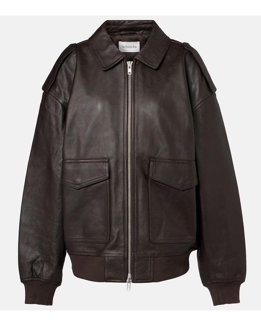 Frankie Shop Black Viper Leather Jacket