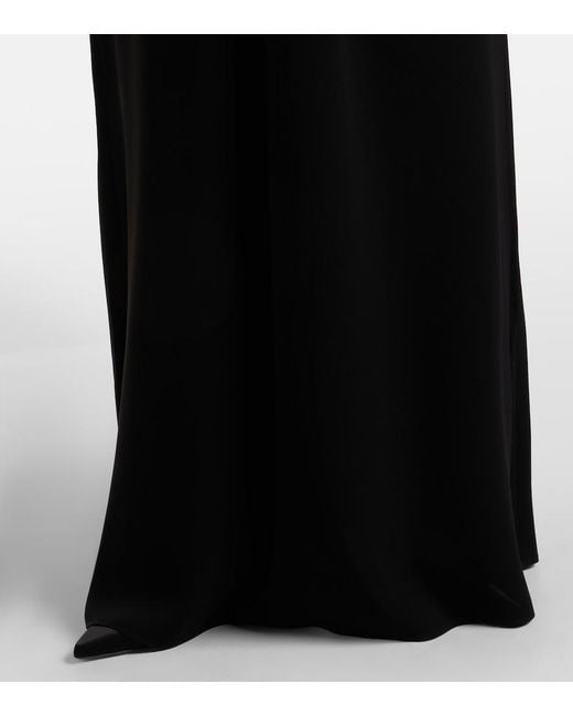 Max Mara Black Elegante Caped Cady Gown