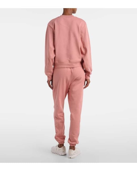 Adidas By Stella McCartney Pink Kapuzenjacke Aus Teddyfleece