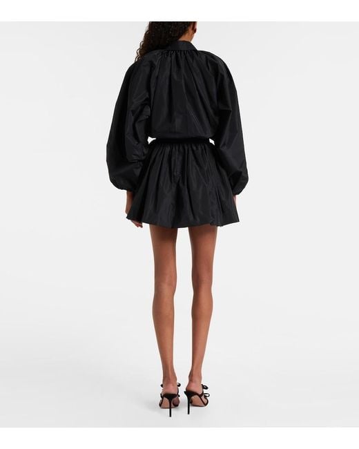 Patou Black Bubble Faille Miniskirt