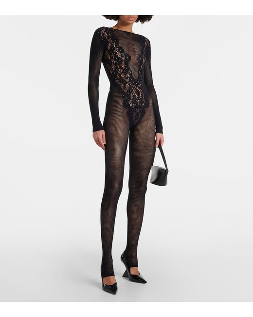 Jumpsuit in pizzo di Wolford in Black