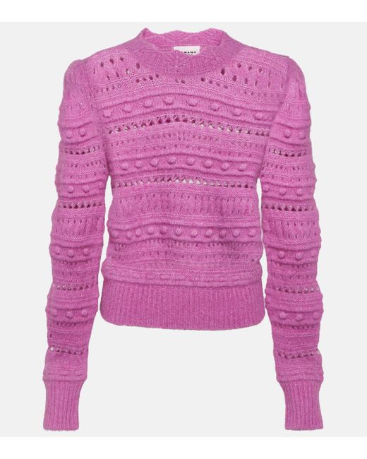 Isabel Marant Pink Adler Alpaca Wool-blend Sweater