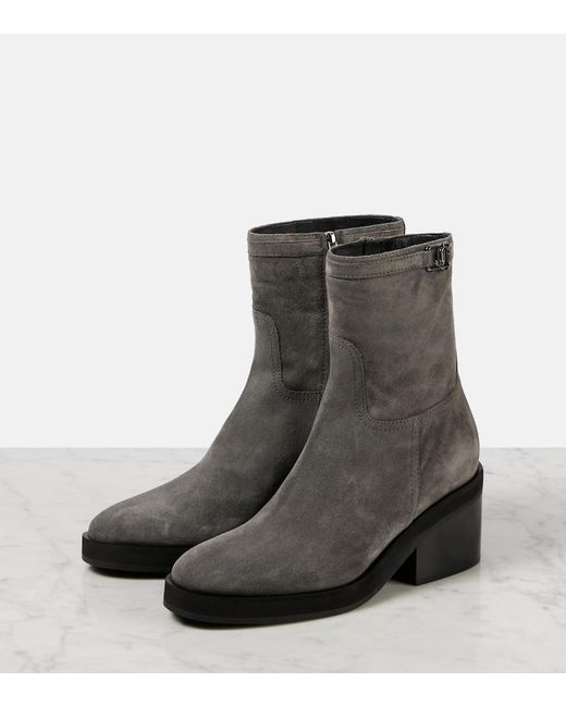 Jimmy Choo Black Yasmin 70 Suede Ankle Boots