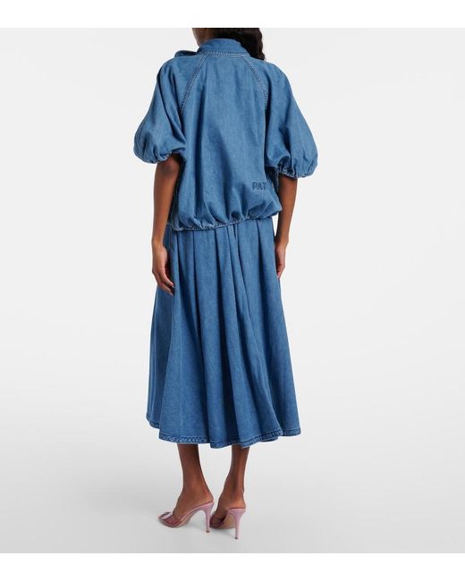 Patou Blue Denim Midi Skirt