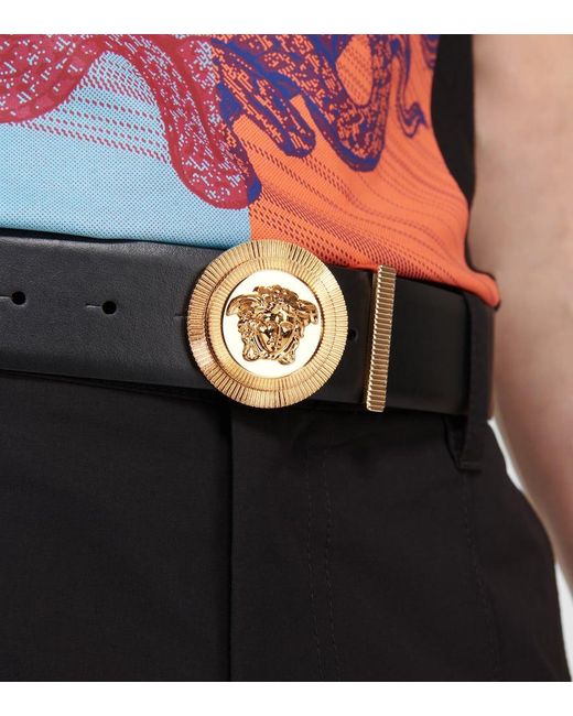 Cintura Medusa Biggie di Versace in Black da Uomo