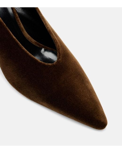 Le Monde Beryl Brown Victoria 70 Velvet Wedges