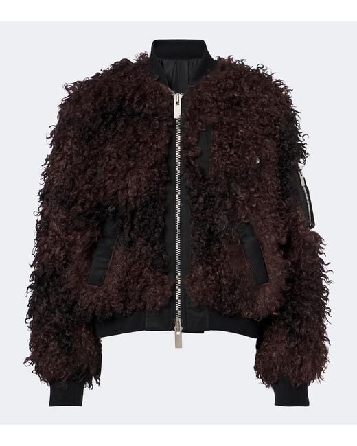 Sacai Black Oversized Bomber Jacket