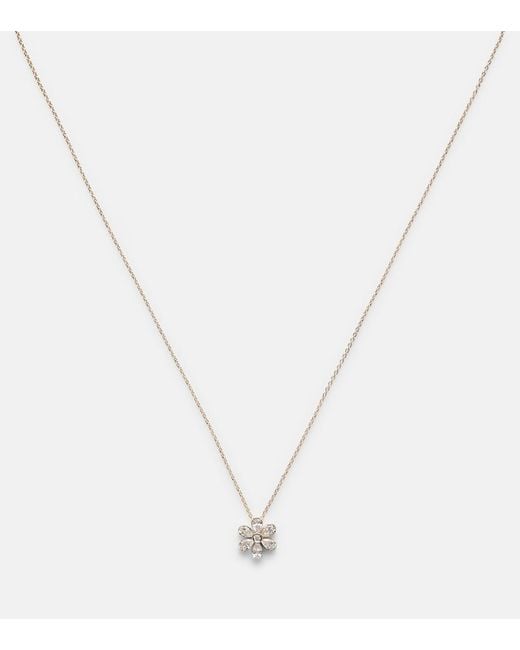 Sophie Bille Brahe White Cosmos Simple 18Kt Pendant Necklace With Diamonds