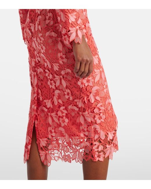 Abito Midi di Monique Lhuillier in Red
