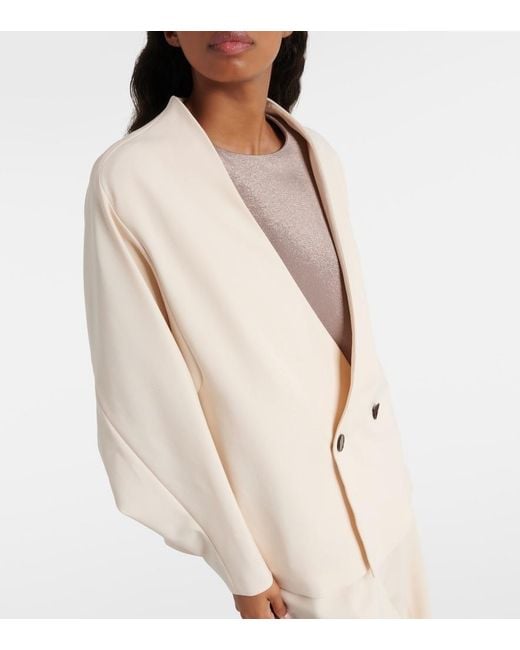 FFORME Natural Velma Oversized Wool-Blend Blazer