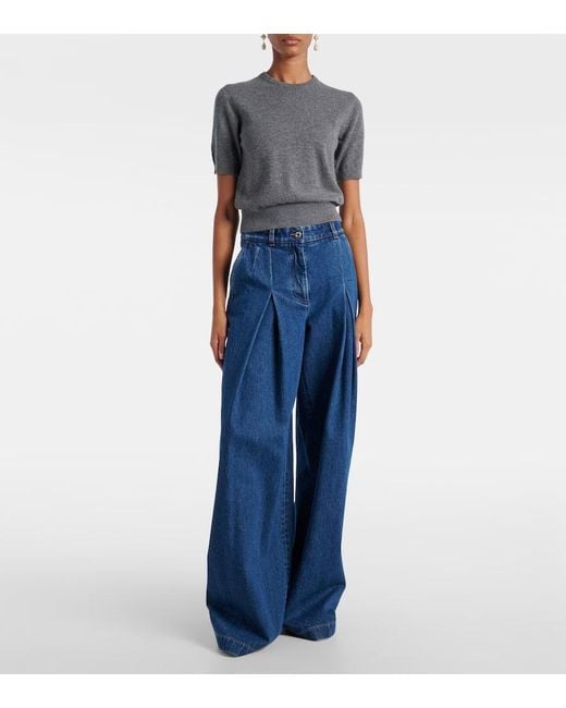 Dolce & Gabbana Blue Wide-Leg Jeans