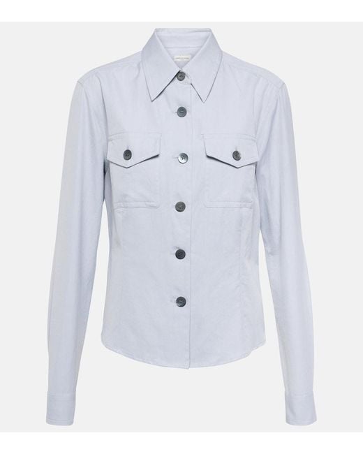 Dries Van Noten Gray Cotton Shirt