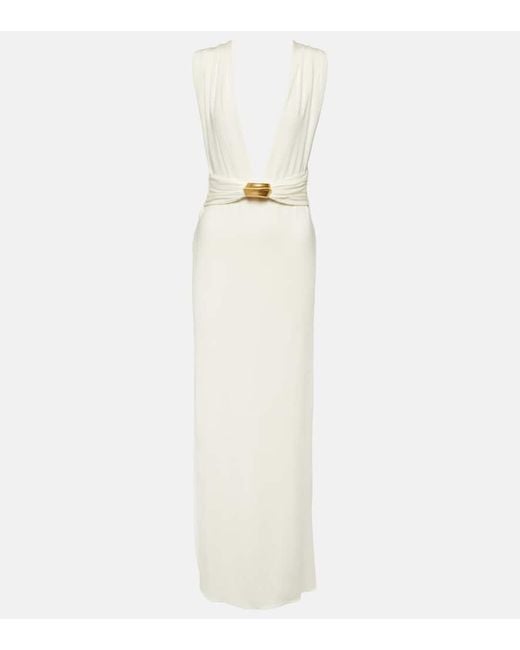 Tom Ford White Cutout Jersey Gown