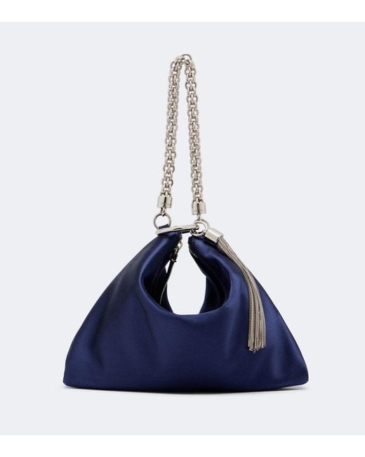 Jimmy Choo Blue Callie Small Satin Clutch