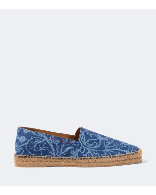 Kiton Blue Printed Espadrilles for men