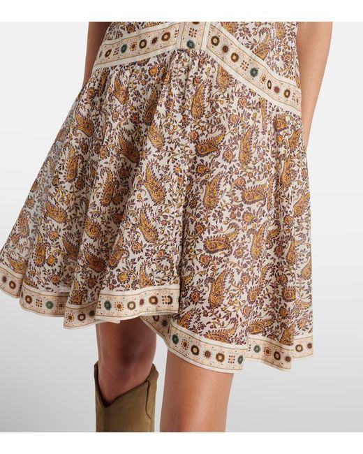 Isabel Marant Natural Minikleid Danielle Aus Baumwolle
