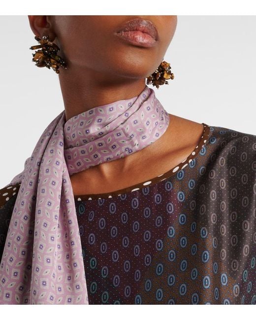 Pendientes Adornados Dries Van Noten de color Brown