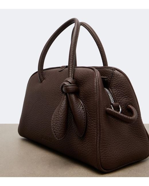 Jacquemus Brown Turismo Small Leather Bowling Bag