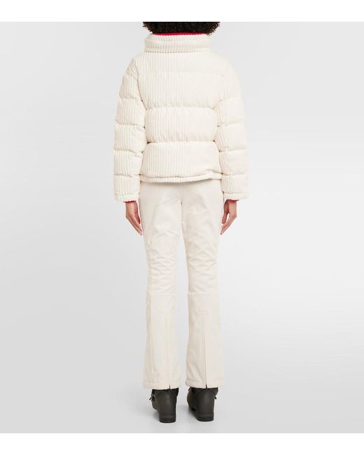 Perfect Moment White Jumbo Corduroy Down Jacket