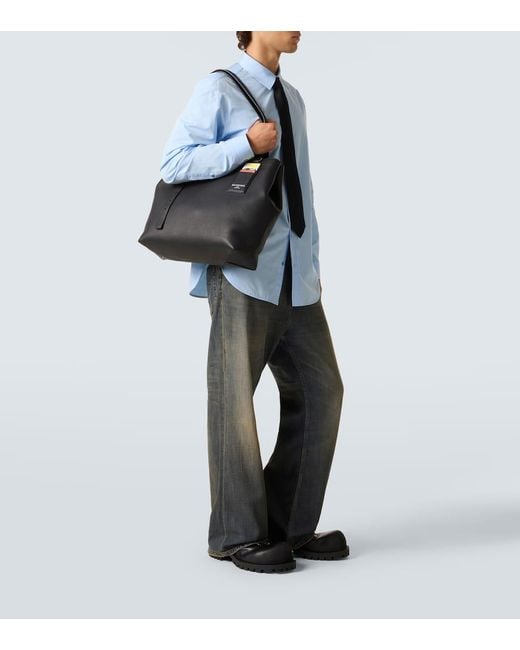 Tote Credit De Piel Balenciaga de hombre de color Black