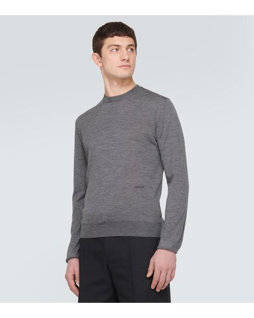 Lanvin Pullover aus Wolle in Gray für Herren