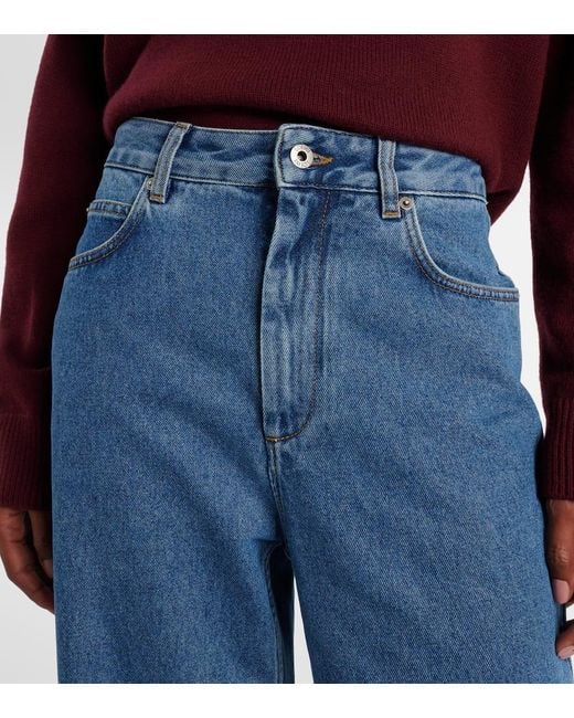 Jeans Anagram A Gamba Larga di Loewe in Blue