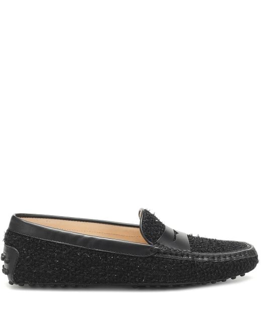 tods gommino black suede