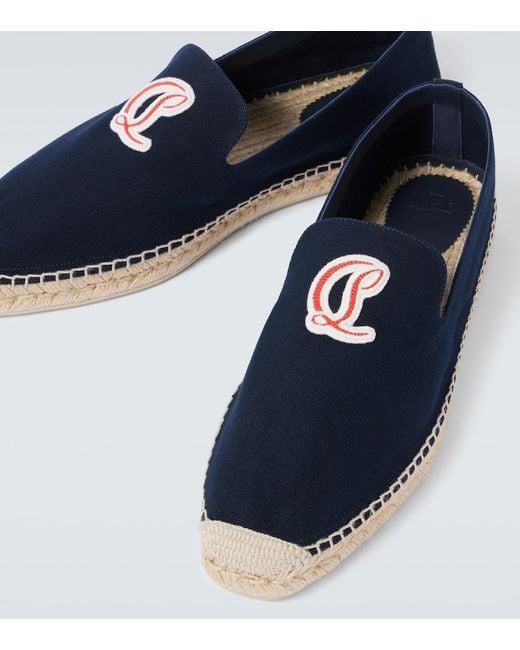 Christian Louboutin Blue Mooncrest Canvas Espadrilles for men