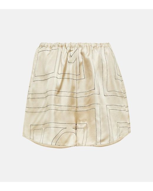 Totême  Natural Shorts Aus Seide