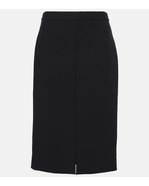 Dolce & Gabbana Black Wool-Blend Pencil Skirt