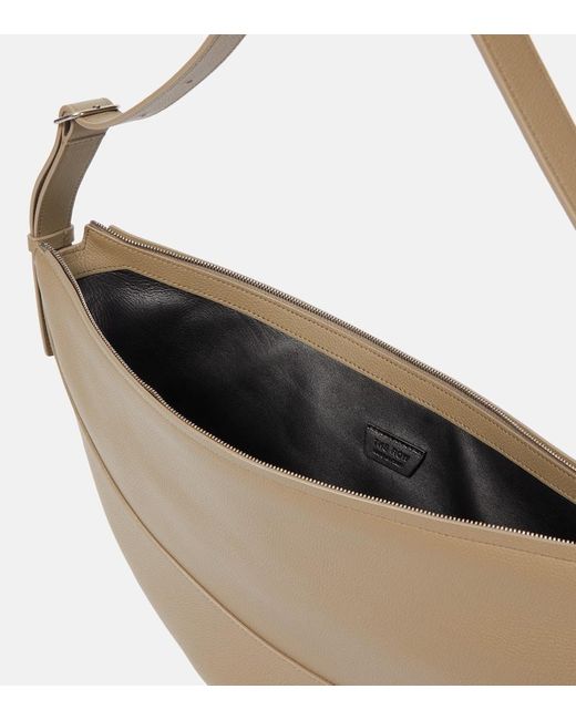 The Row White Jouve Small Leather Shoulder Bag