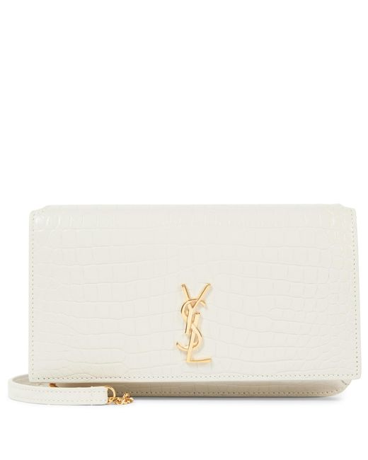 Saint Laurent Cassandre Leather Iphone Crossbody Bag in Natural Lyst