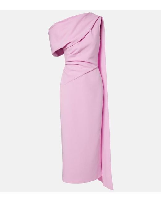 Roksanda Pink Maite Caped Midi Dress