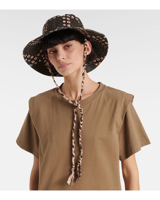 Isabel Marant Black Delya Denim Bucket Hat