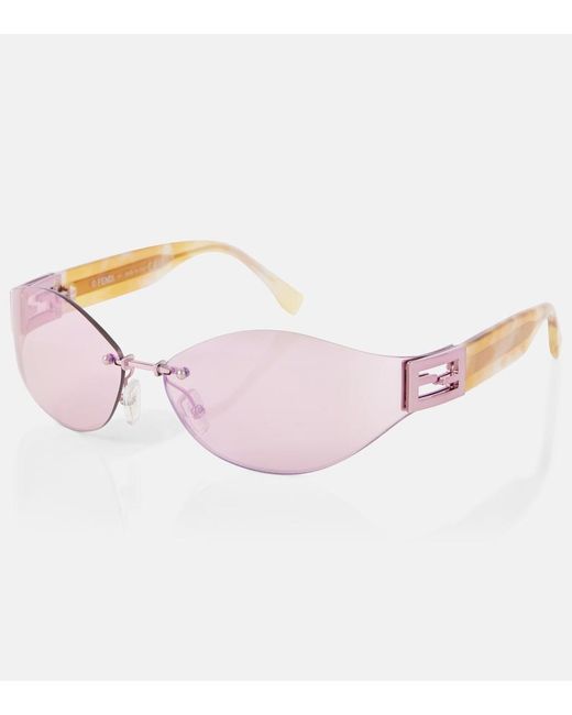 Fendi Pink Baguette Cat-Eye Sunglasses