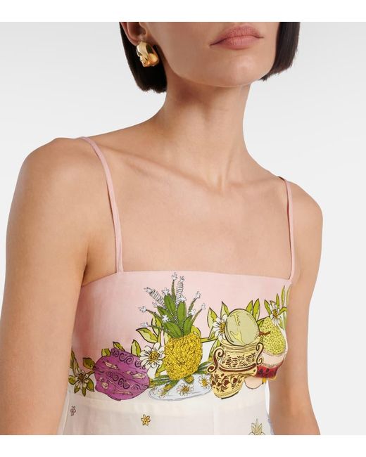 ALÉMAIS Yellow Bedrucktes Maxikleid Hazel