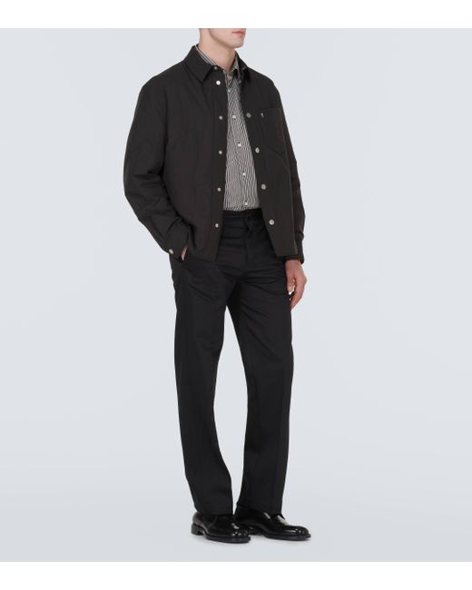 AMI Black Ami De Cour Padded Technical Overshirt for men