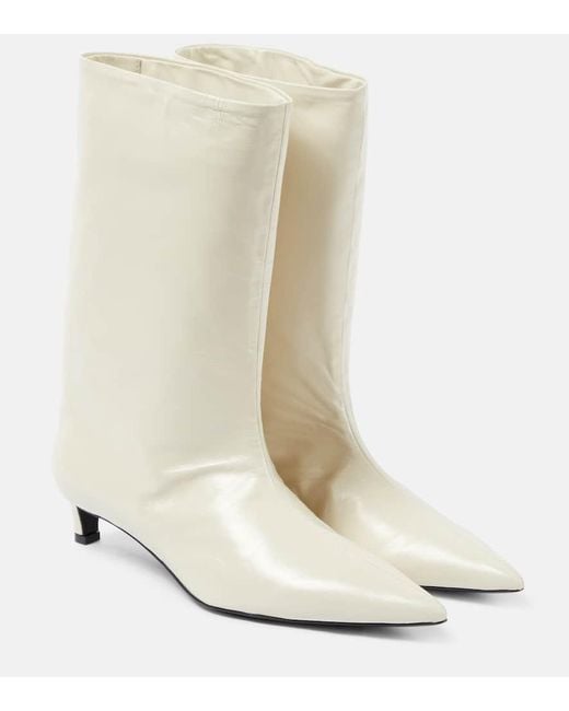 Jil Sander White Leather Boots