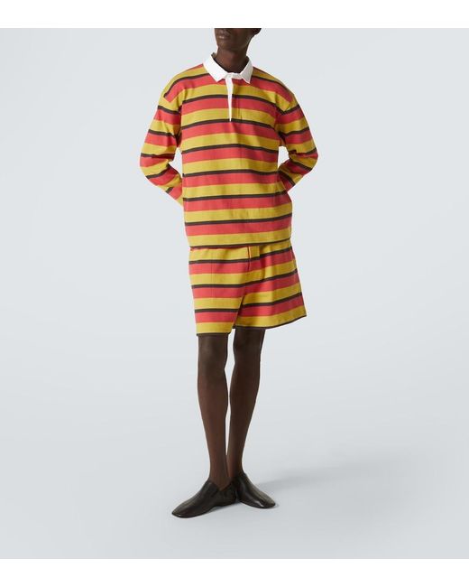Bode Multicolor Rec Striped Cotton Polo Shirt for men