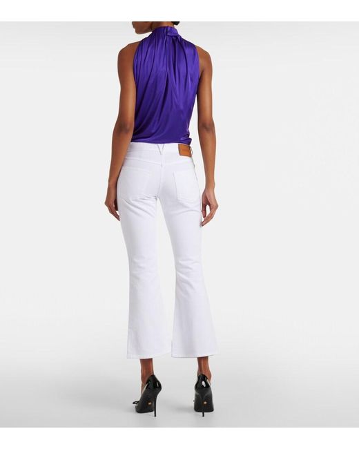 Wide Trousers Versace de color White