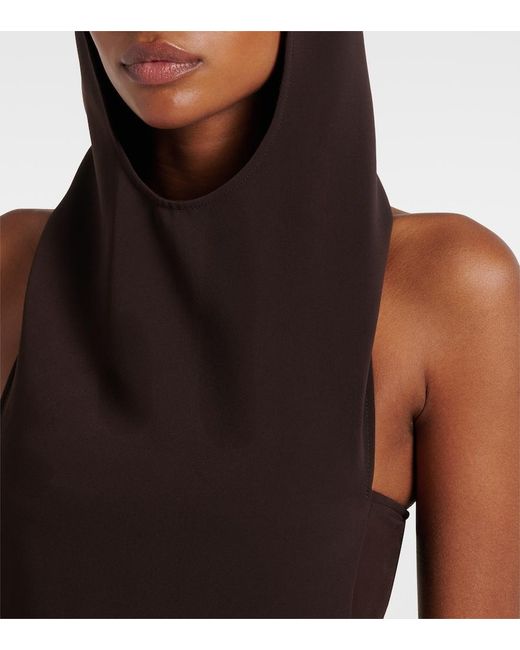 Courreges Brown Draped Bodysuit