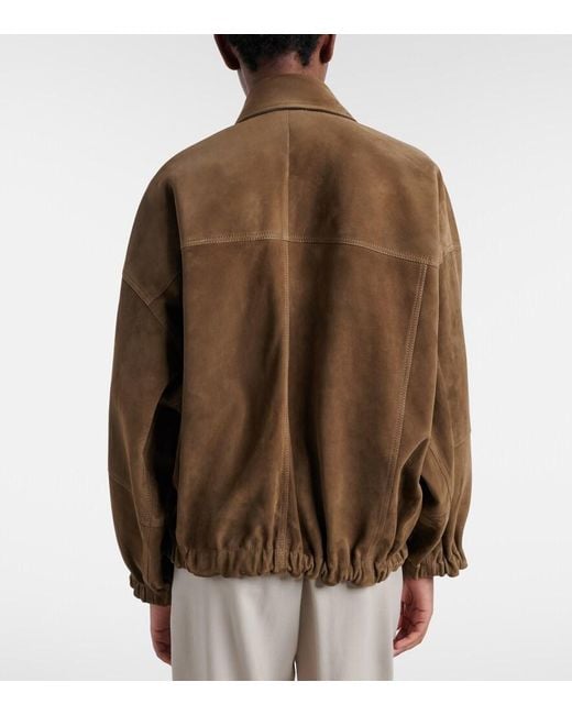 Brunello Cucinelli Green Suede Jacket