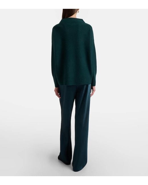 Vince Blue High-Rise Satin Wide-Leg Pants