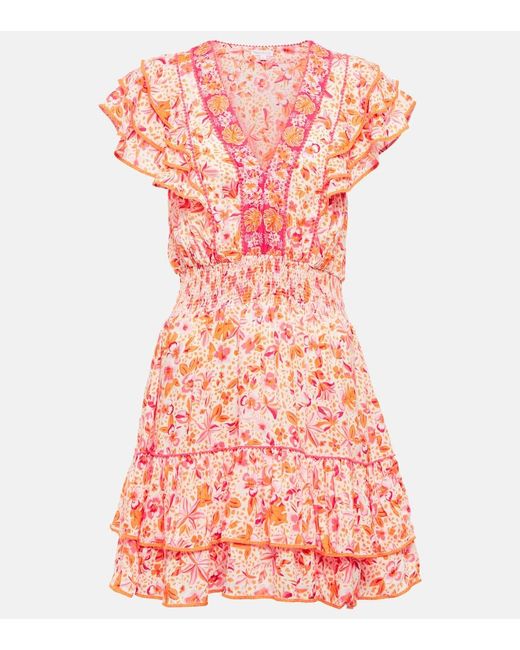 Poupette Pink Bedrucktes Minikleid Camila