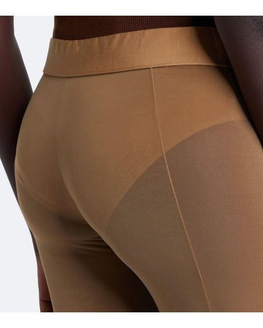 Magda Butrym Brown Semi-Sheer Capri Pants
