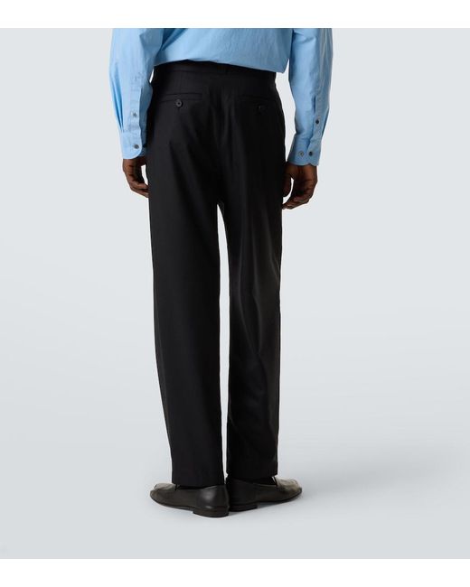 The Row Black Ottis Virgin Wool Straight Pants for men