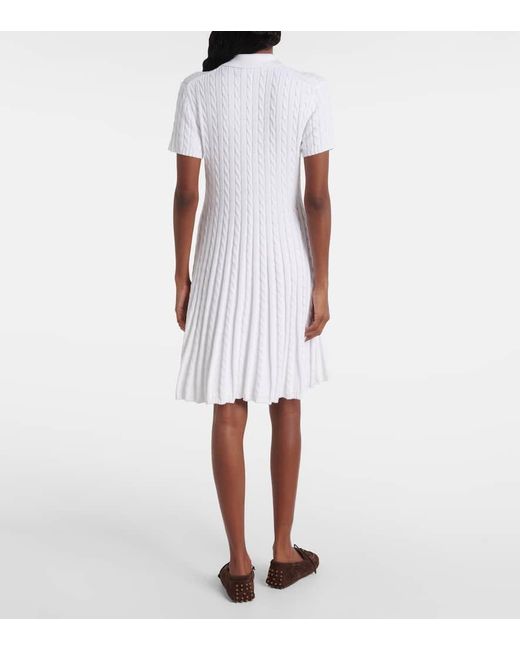 Polo Ralph Lauren White Polokleid Aus Einem Baumwollgemisch