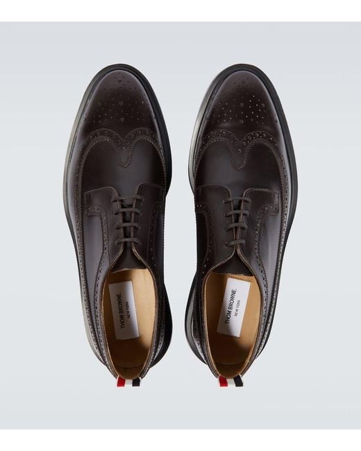 Thom Browne Brown Longwing Leather Derby Shoes for men