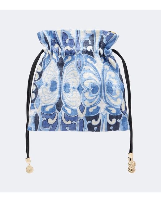 LaDoubleJ Blue Dustbag Printed Pouch